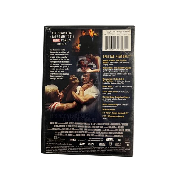 The Punisher 2004 DVD Action Thriller Tom Jane John Travolta Marvel  Pre-Owned - Picture 2 of 4